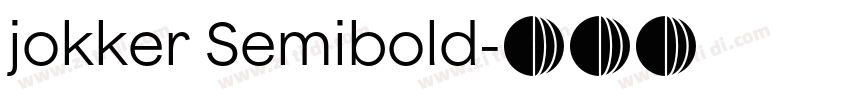 jokker Semibold字体转换